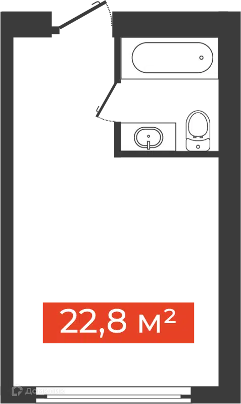 1-комнатные апартаменты 22.8 м² Freedom