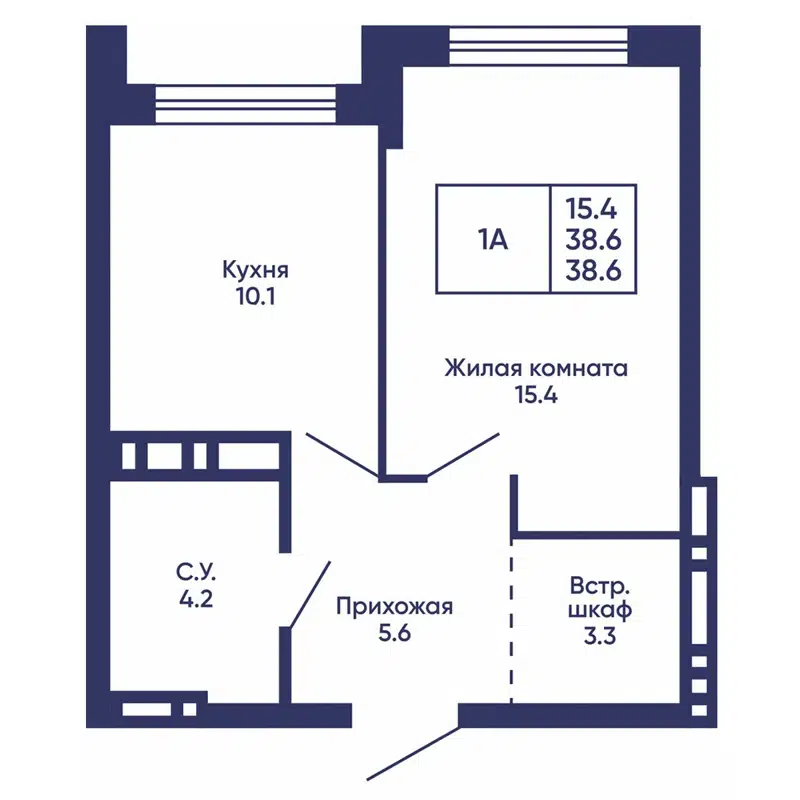  38.6 м² Сподвижники