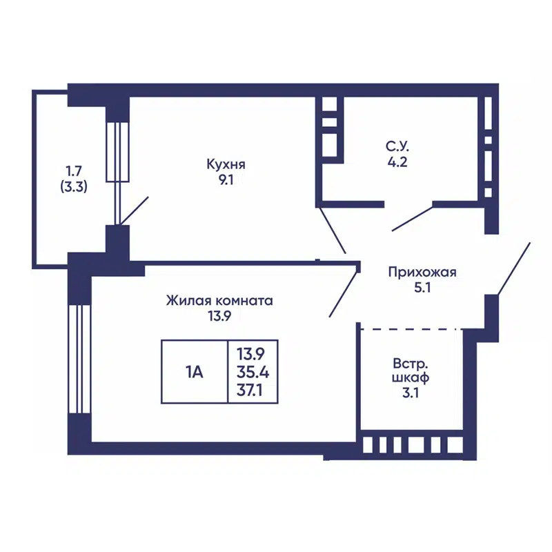  37.1 м² Сподвижники