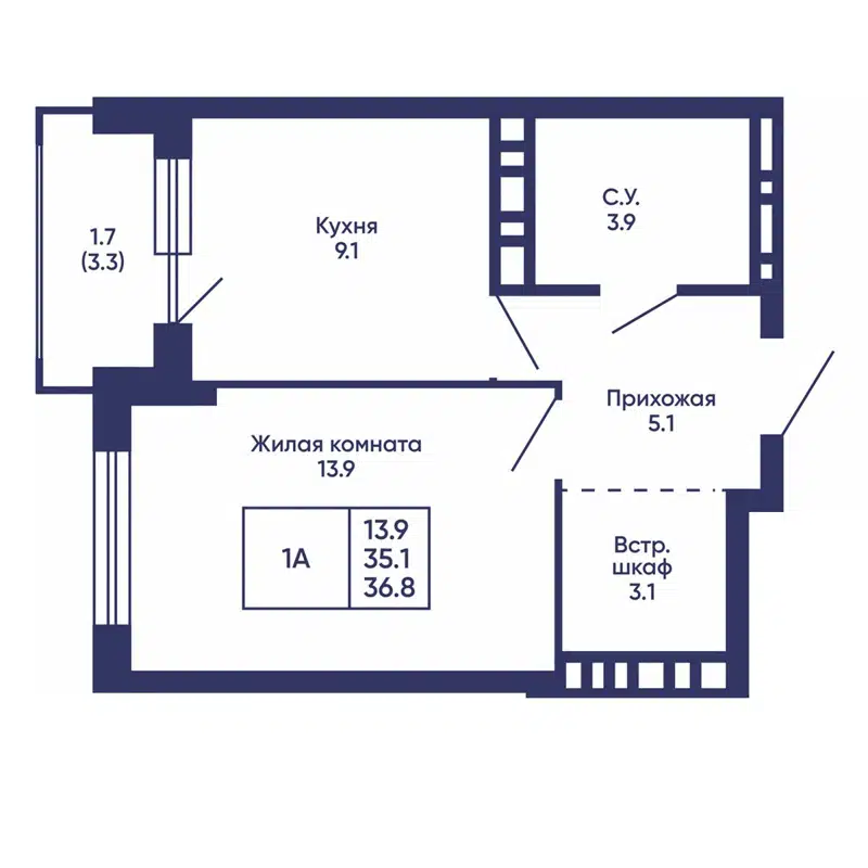  36.8 м² Сподвижники