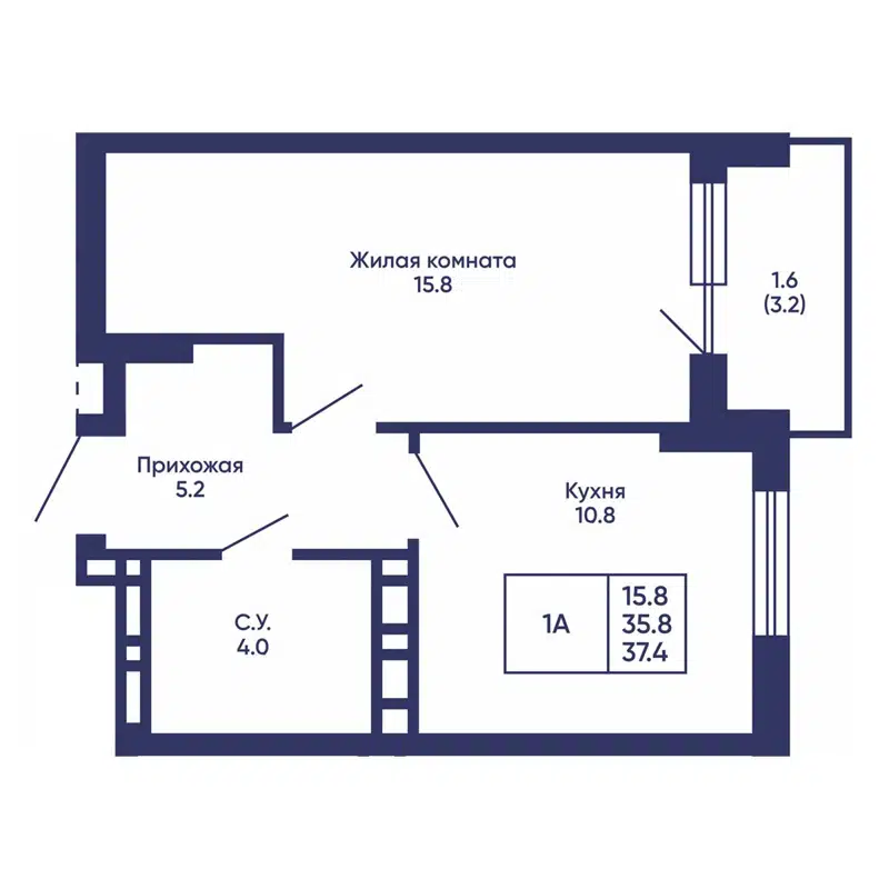  37.4 м² Сподвижники