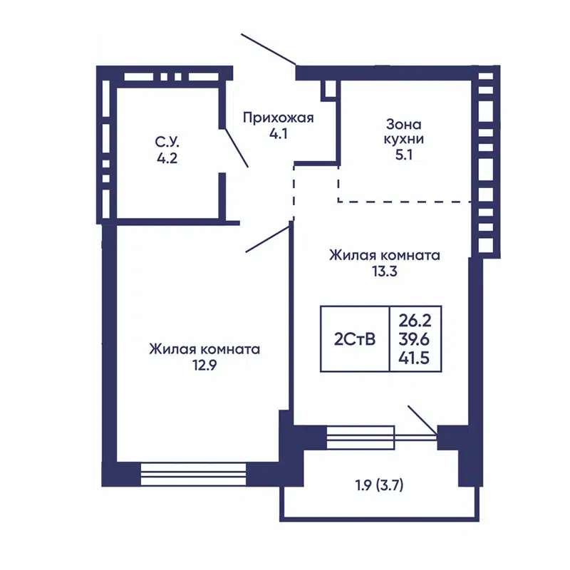  41.5 м² Сподвижники