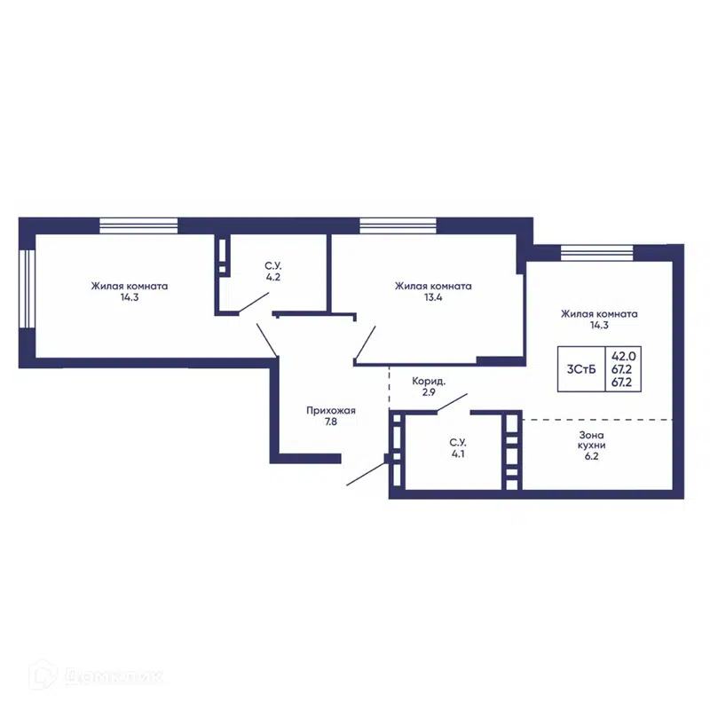  67.2 м² Сподвижники