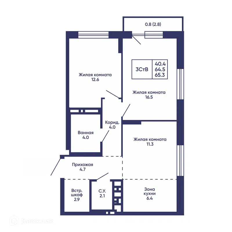  65.3 м² Сподвижники