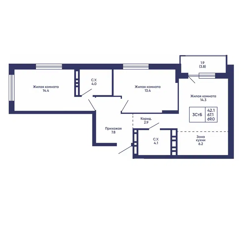  69 м² Сподвижники