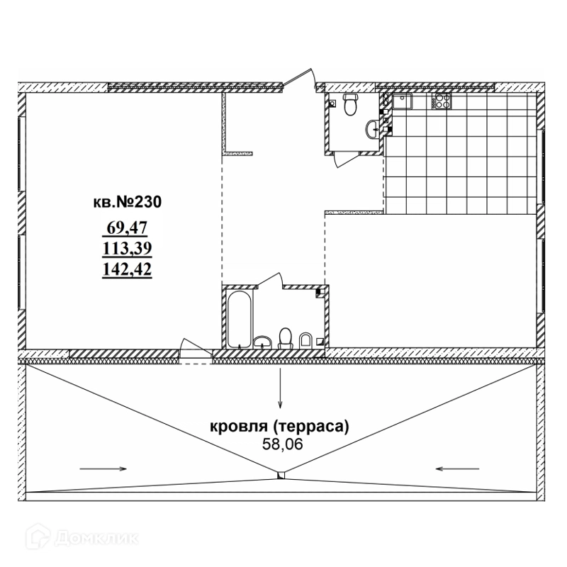4-комнатная квартира 142.42 м² Римский квартал