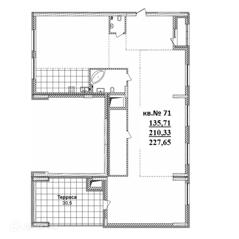 5-комнатная квартира 227.65 м² Римский квартал